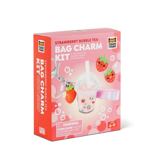 Tiger Tribe - Bag Charm Kit - Strawberry Bubble Tea