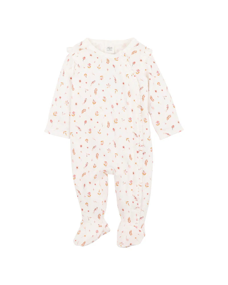 Bebe - Billie Ditsy Floral Organic Long Sleeve Zipsuit