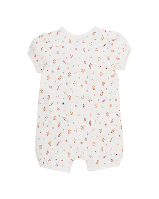 Bebe - Billie Ditsy Floral Organic Short Sleeve Zipsuit