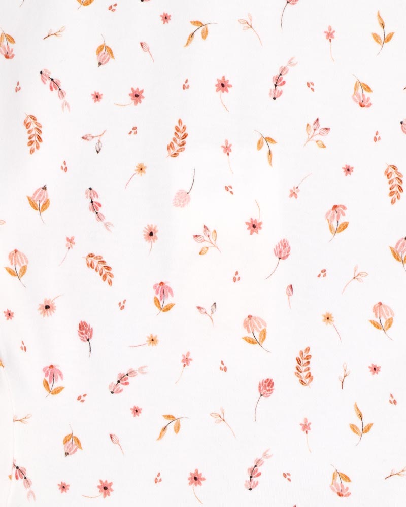 Bebe - Billie Ditsy Floral Organic Short Sleeve Zipsuit