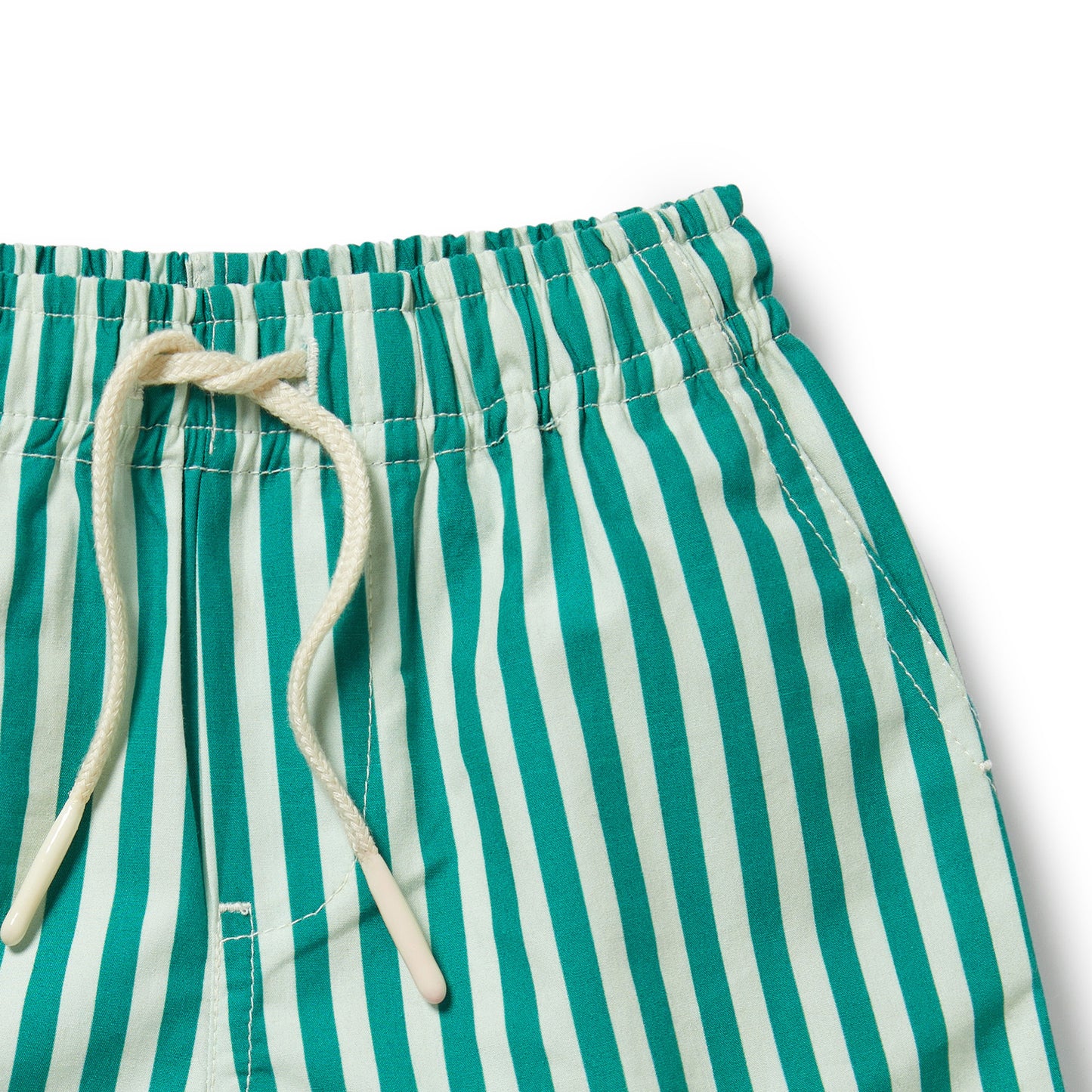 Wilson & Frenchy - Green Bean Stripe Swim Board Short