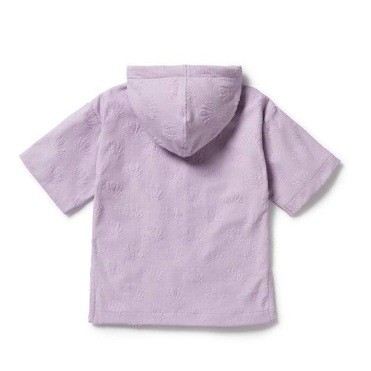 Wilson & Frenchy - Lavender Shells Organic Terry Hooded Towel