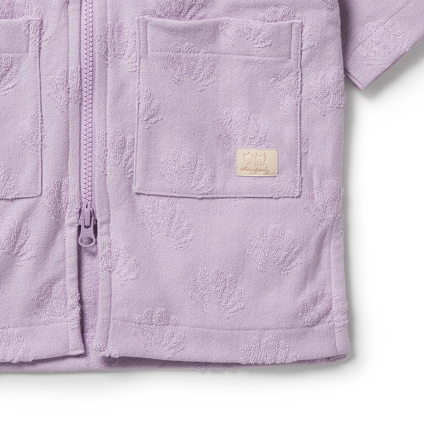 Wilson & Frenchy - Lavender Shells Organic Terry Hooded Towel