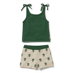 Wilson & Frenchy Fleur Organic Knitted Jacquard Baby Set