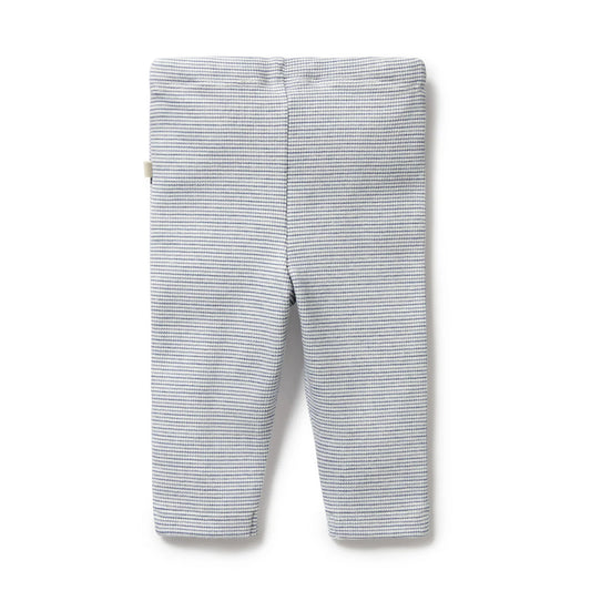 Wilson & Frenchy - Raindrop Blue Organic Rib Leggings