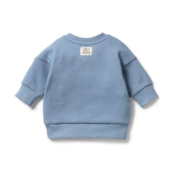Wilson & Frenchy- Storm Blue Quilted Sweat