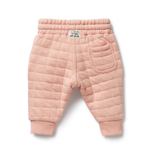 Wilson & Frenchy - Pretty Pink Organic Quilted Sweat Pant
