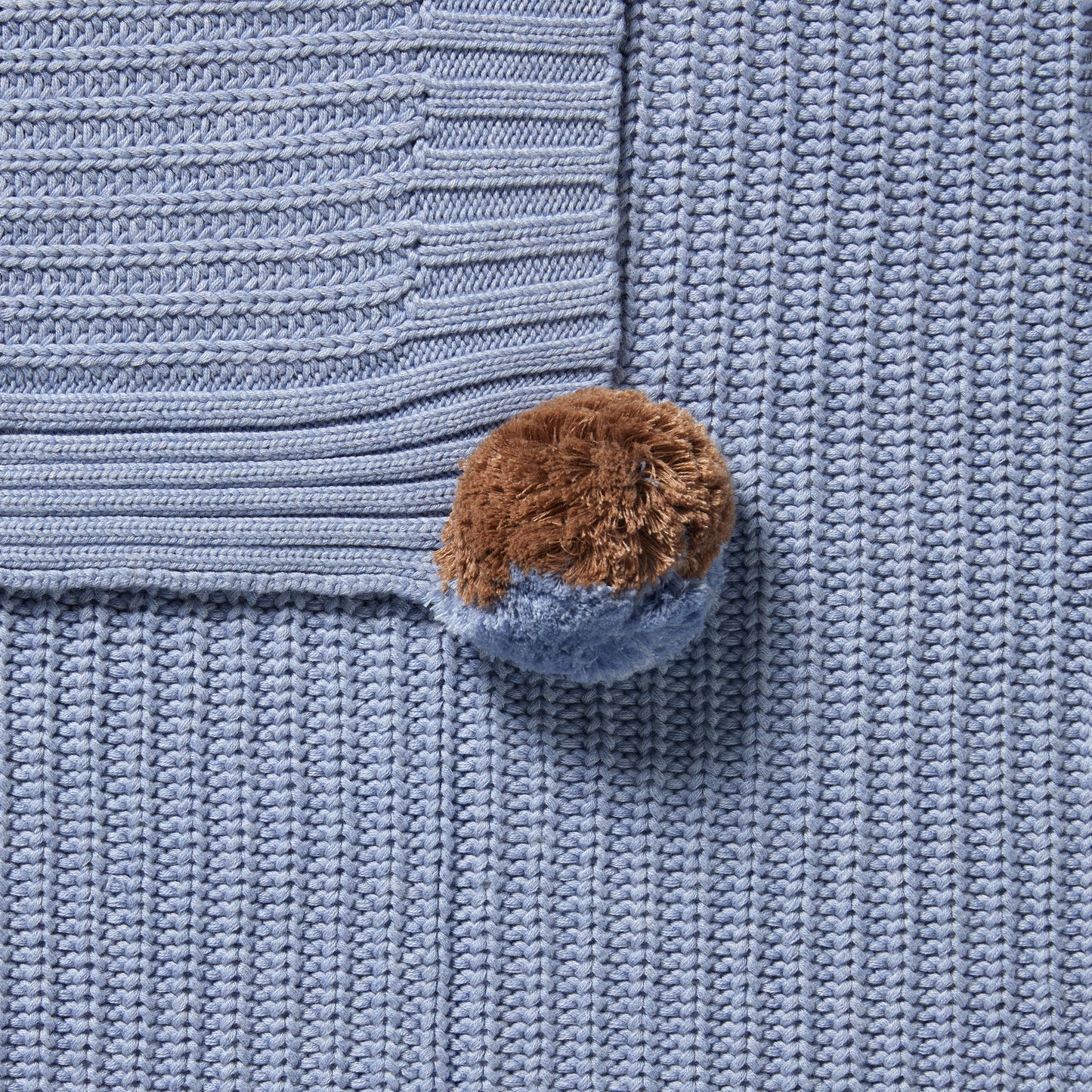 Wilson & Frenchy - Blue Speckle Organic Knitted Blanket