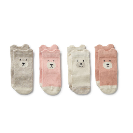 Wilson & Frenchy - Girls Organic 4 Pack Baby Socks
