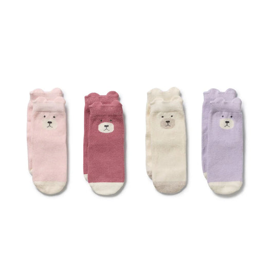 Wilson & Frenchy - Girls Organic 4 Pack Baby Socks