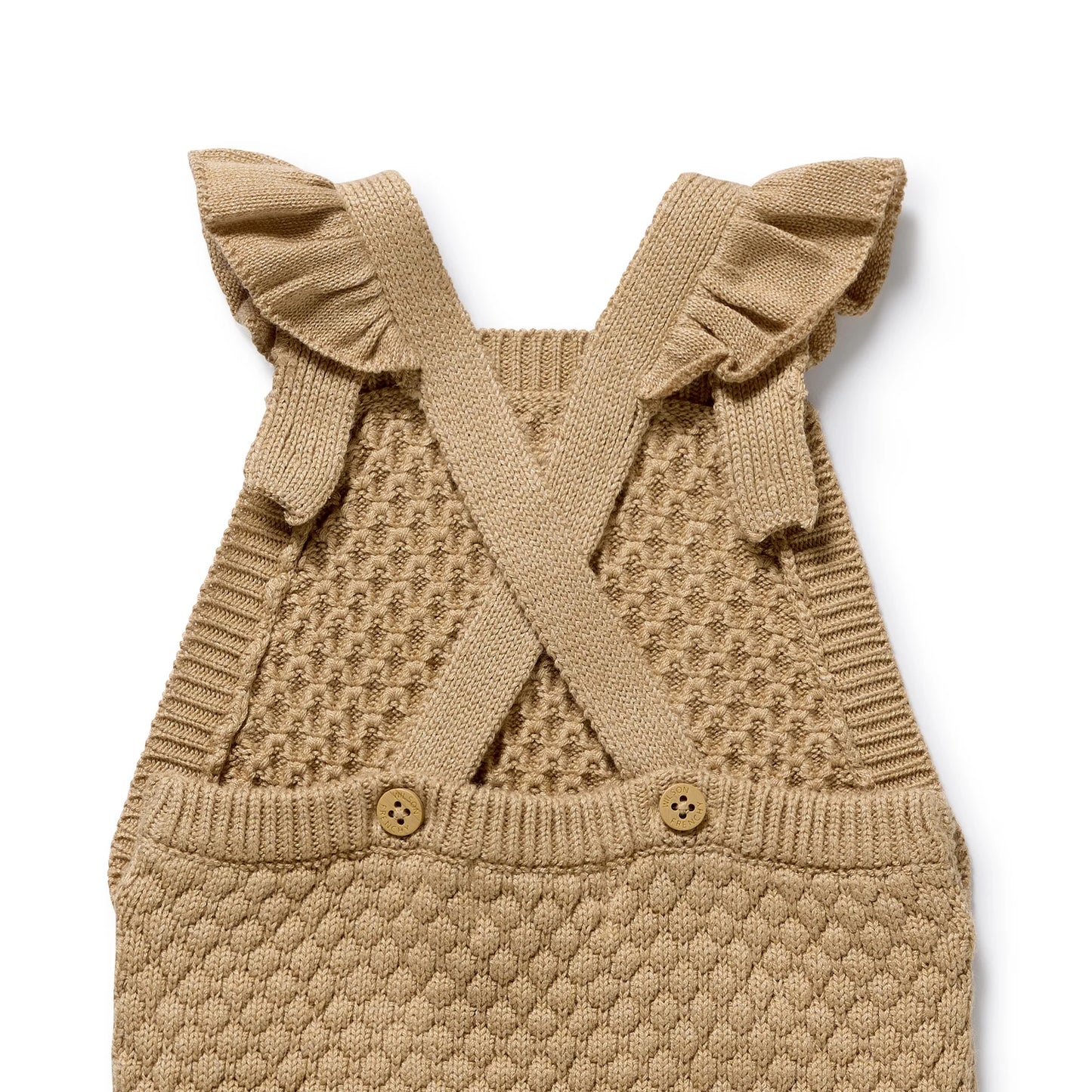 Wilson & Frenchy - Oat Knitted Ruffle Overall