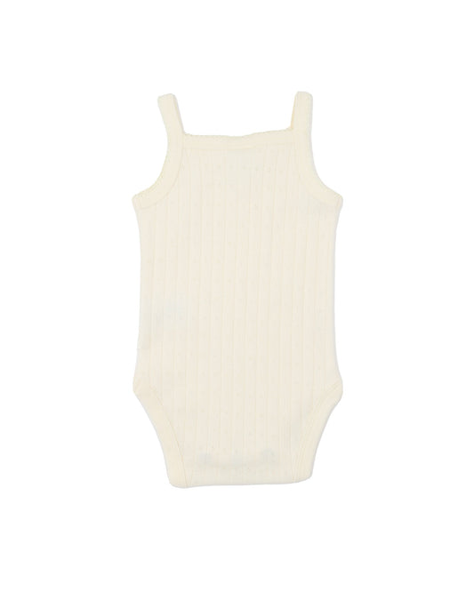 Bebe - Milk Organic Pointelle Singlet Bodysuit