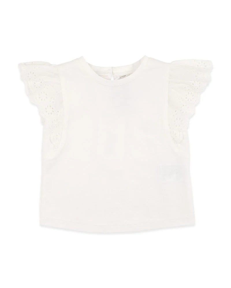 Bebe - Snow Broderie Tee