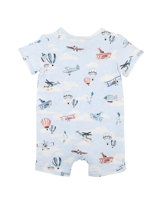 Bebe - Harlan Short Sleeve Zipsuit