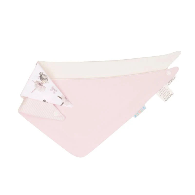 All4Ella- 2 Pack Bandana Bibs- Ballerina