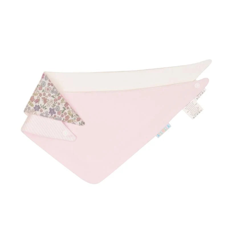 All4Ella- 2 Pack Bandana Bibs- Blossom