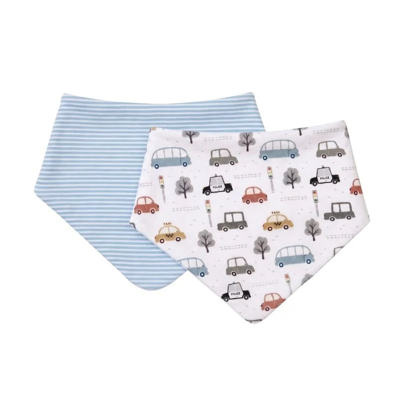 All4Ella- 2 Pack Bandana Bibs- City Patrol