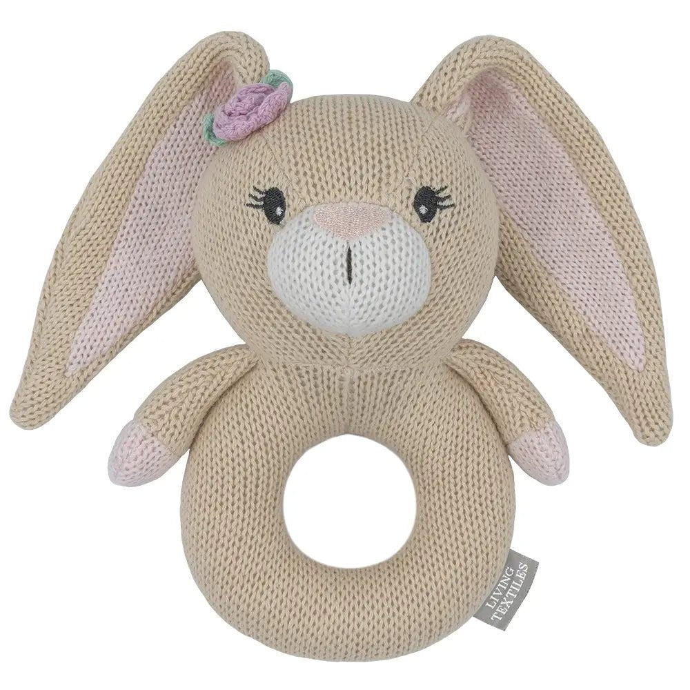 Living Textiles- Amelia The Bunny Knitted Rattle