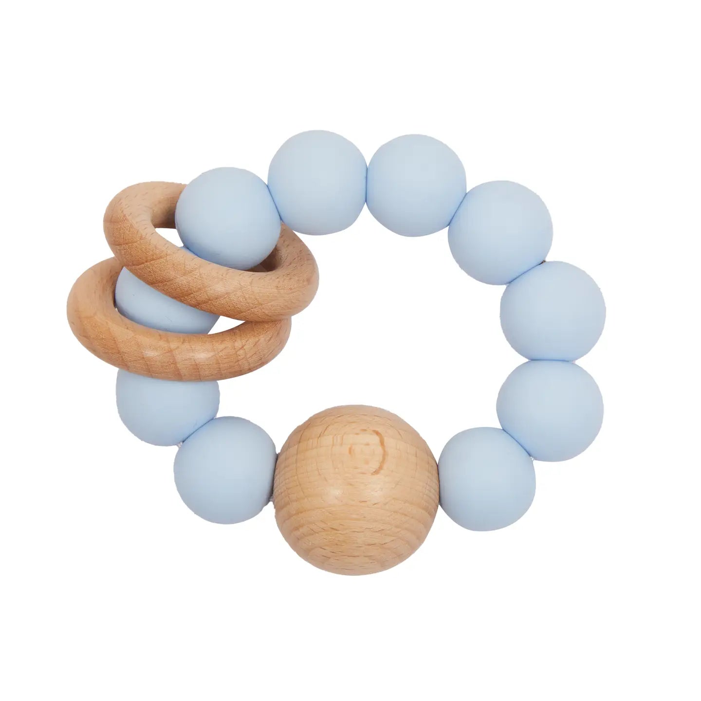My Little Giggles- Baby Blue Silicone Ring Teether