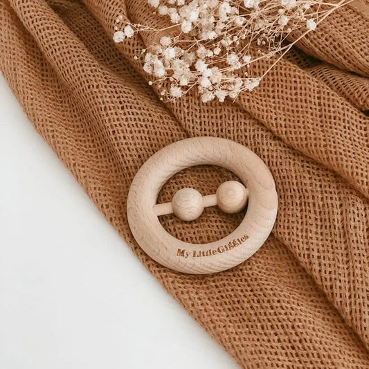 My Little Giggles- Beech Wood Rattle