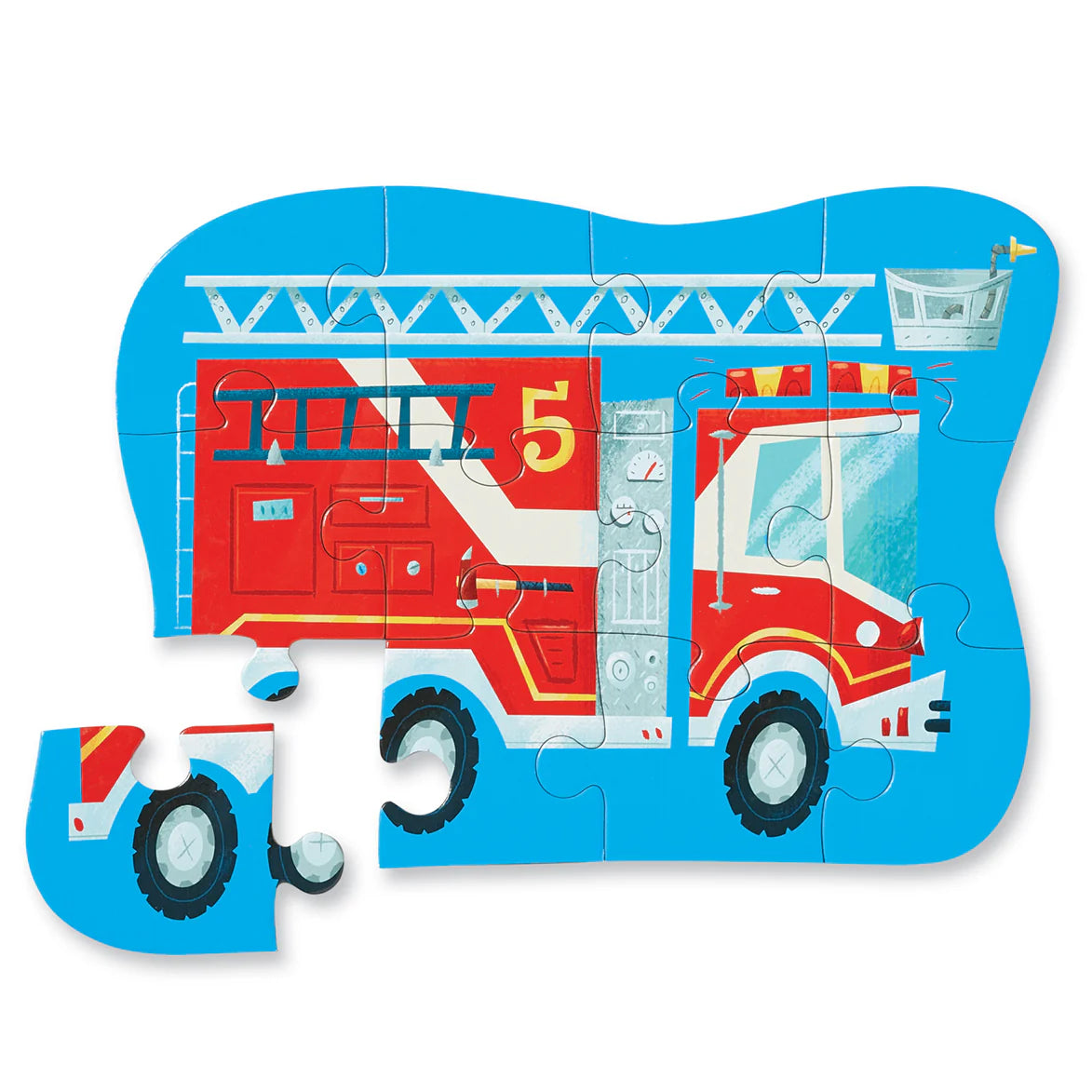 Crocodile Creek- Fire Truck Mini Puzzle- 12 Piece