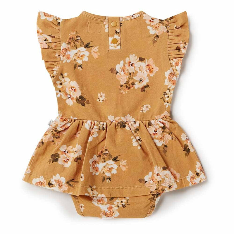 Snuggle Hunny - Golden Flower Organic Dress
