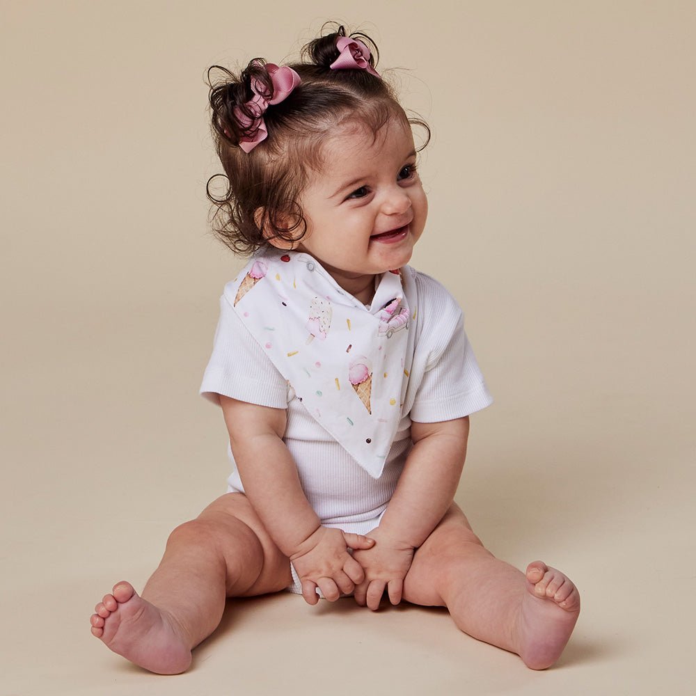 Snuggle Hunny - Ice Creams Organic Dribble Bib