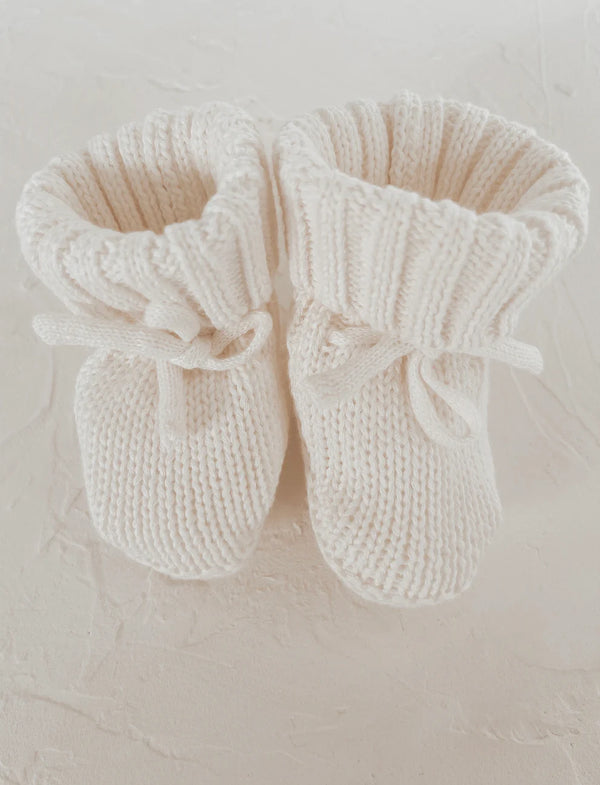 Oia The Label-Knitted Booties- White