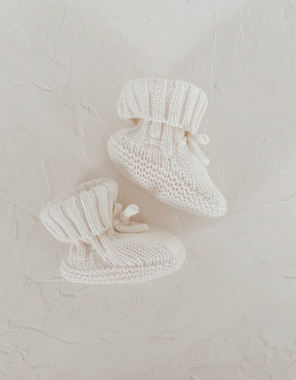 Oia The Label-Knitted Booties- White