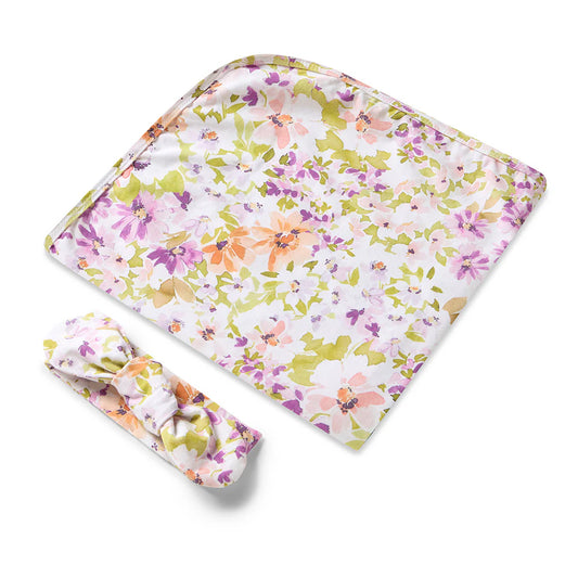 Snuggle Hunny Kids- Isla Jersey Wrap & Headband Set