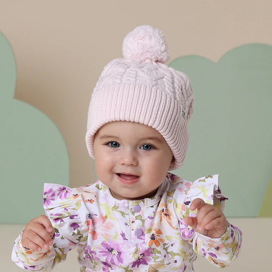 Snuggle Hunny - Pink Organic Knit Beanie