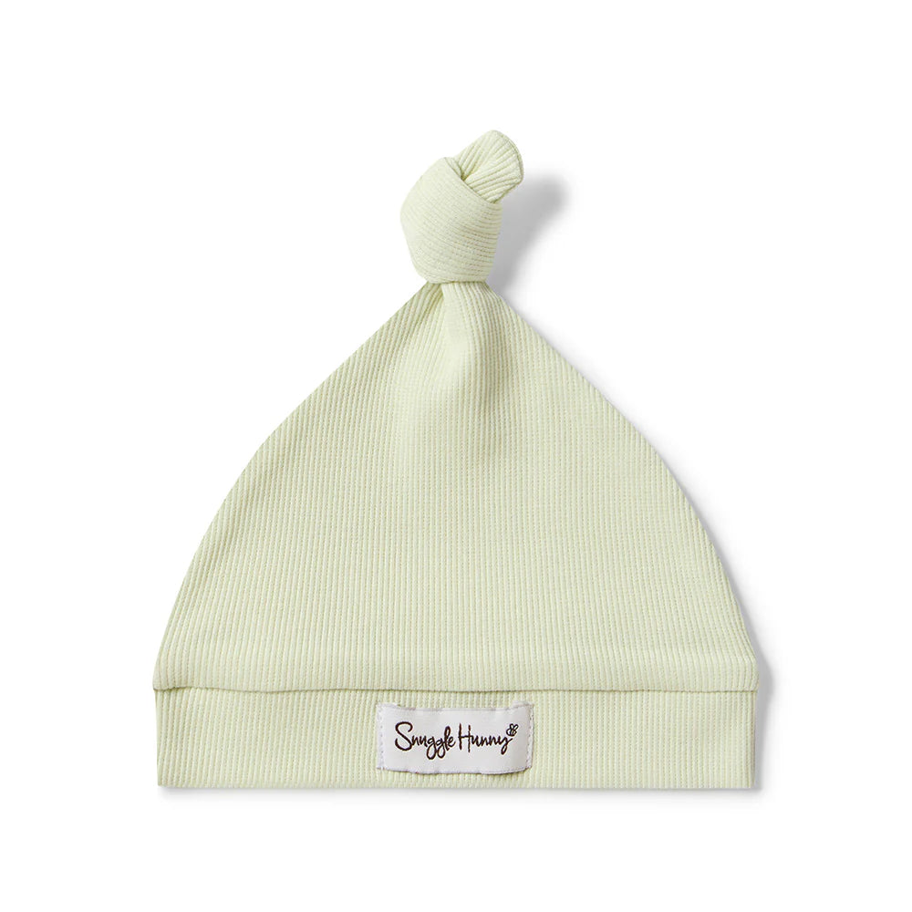 Snuggle Hunny Kids- Honeydew Ribbed Knotted Beanie