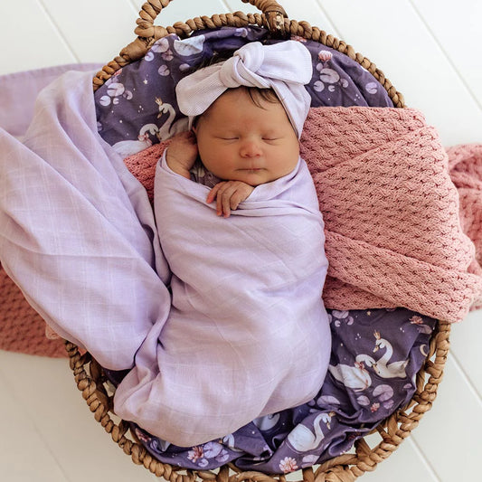 Snuggle Hunny Kids- Lavender Organic Muslin Wrap