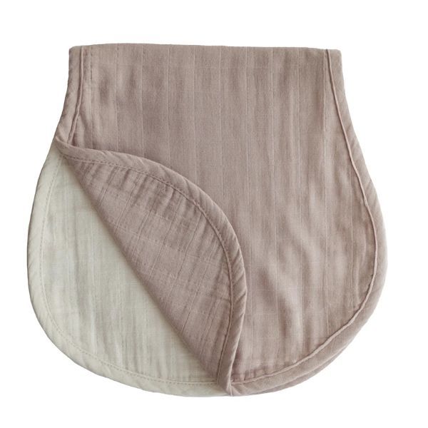 Mushie-Burp Cloths- Blush /Fog