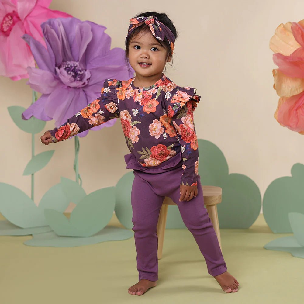 Snuggle Hunny Kids - Mulberry Organic Pants with Frill