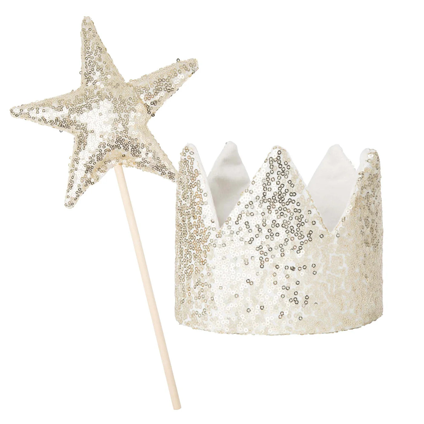 Crown and Wand Set- Gold