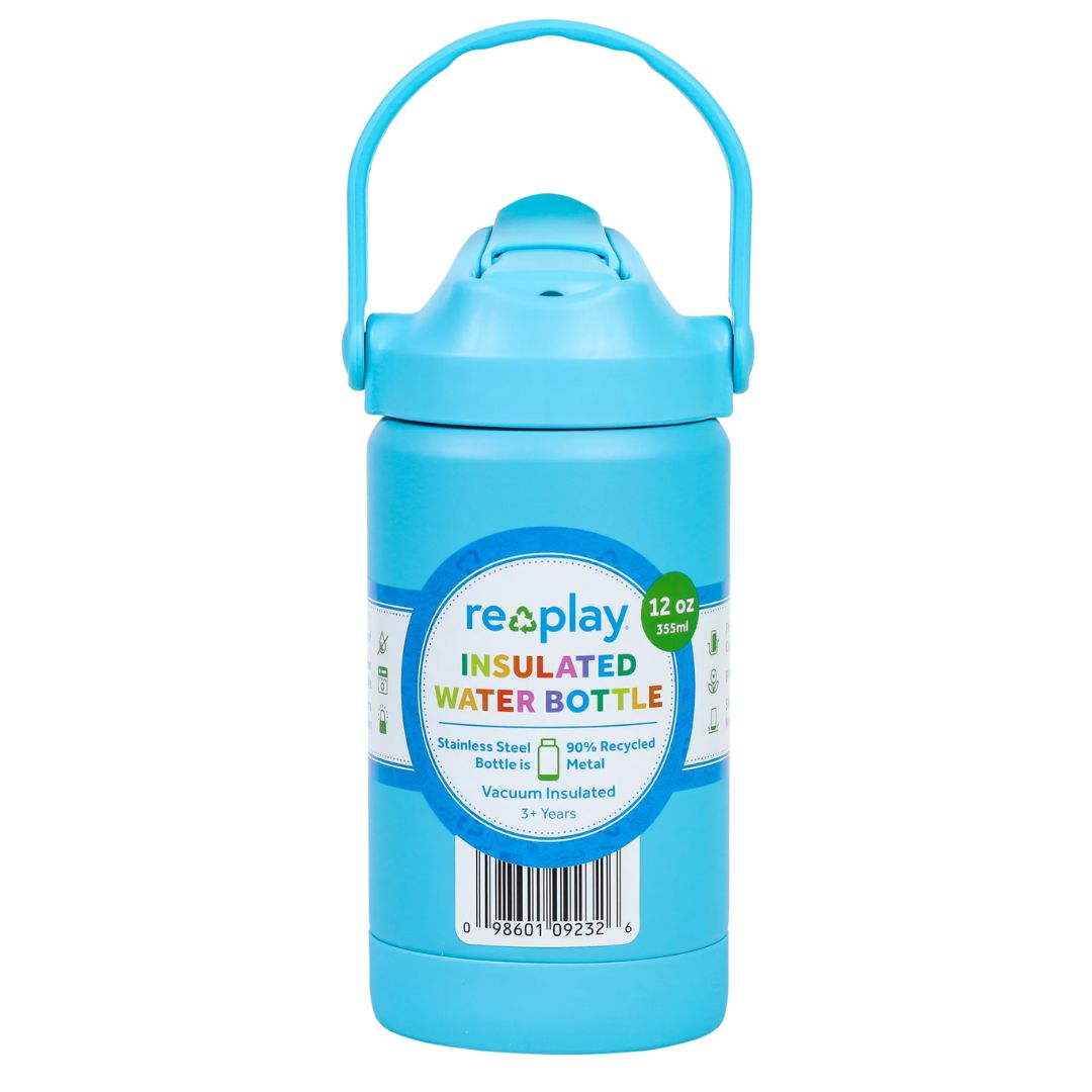 Re-Play- Pool Blue Insulated Water Bottle 355mL