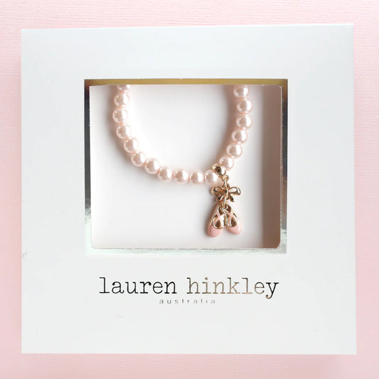Lauren Hinkley -Pink Pearl Ballet Slippers Bracelet