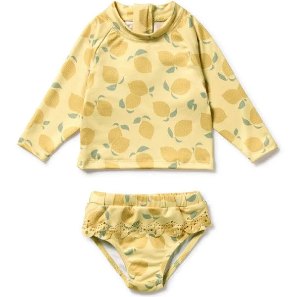 Wilson & Frenchy - Lemon Drop Cutwork Rashie Swimset