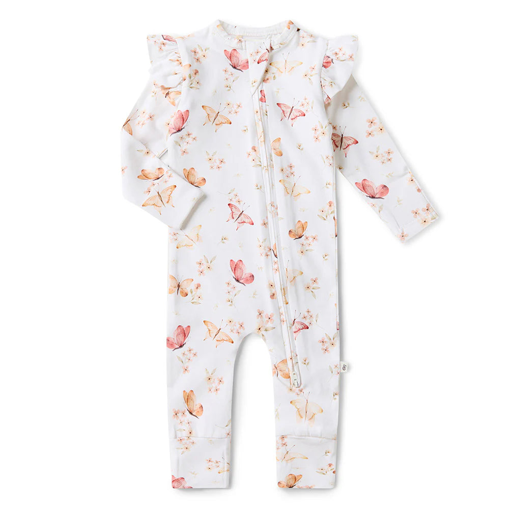 Snuggle Hunny Kids- Butterfly Frill Snugglesuit