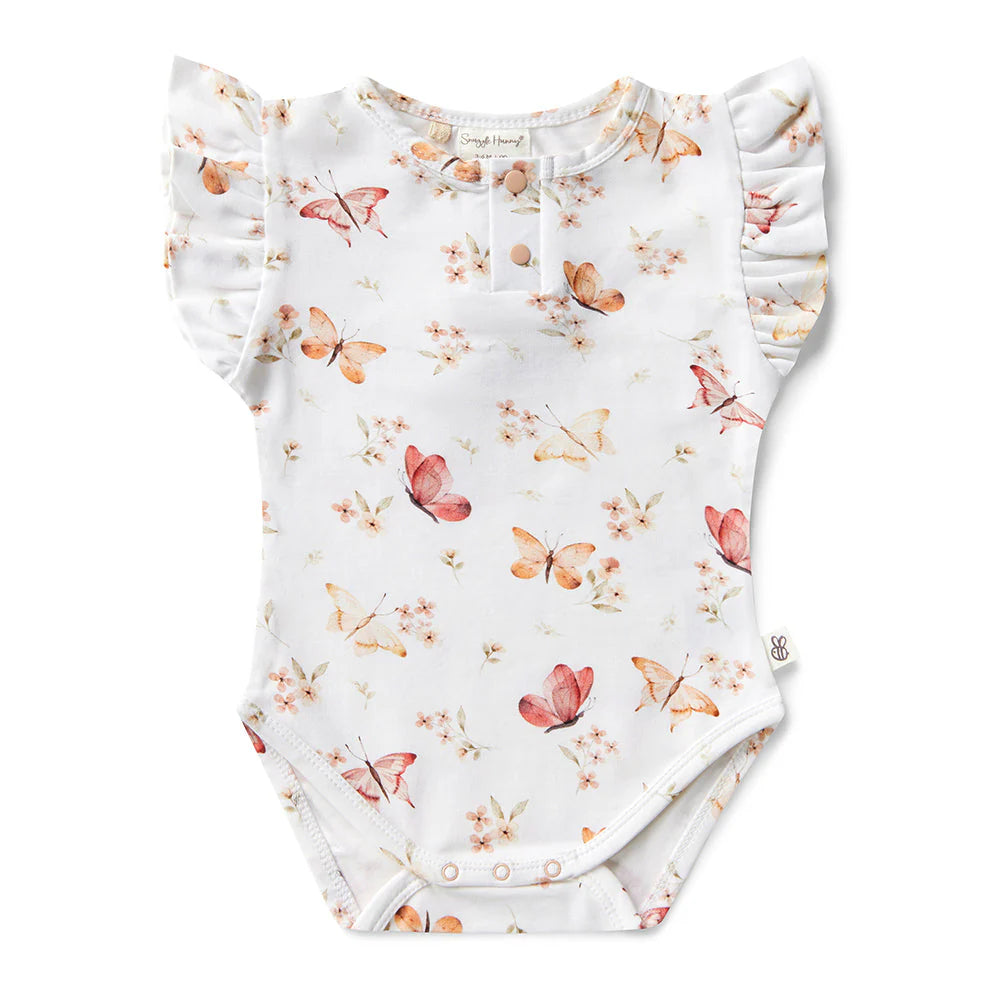 Snuggle Hunny- Butterfly Frill Bodysuit
