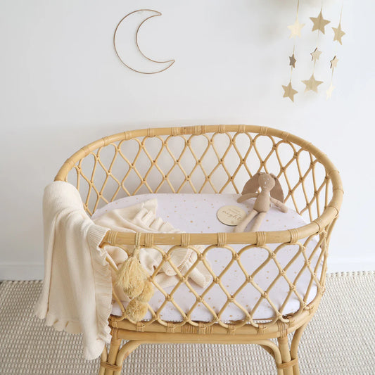 Snuggle Hunny- Stardust Fitted Bassinet Sheet & Change Pad Cove