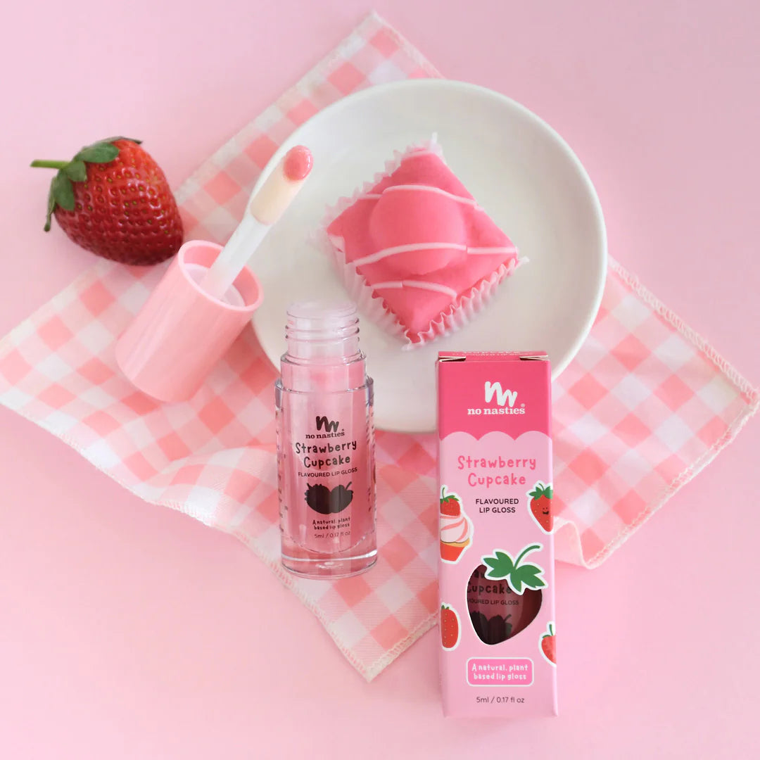 No Nasties- Natural Kids Lip Gloss- Strawberry Cupcake
