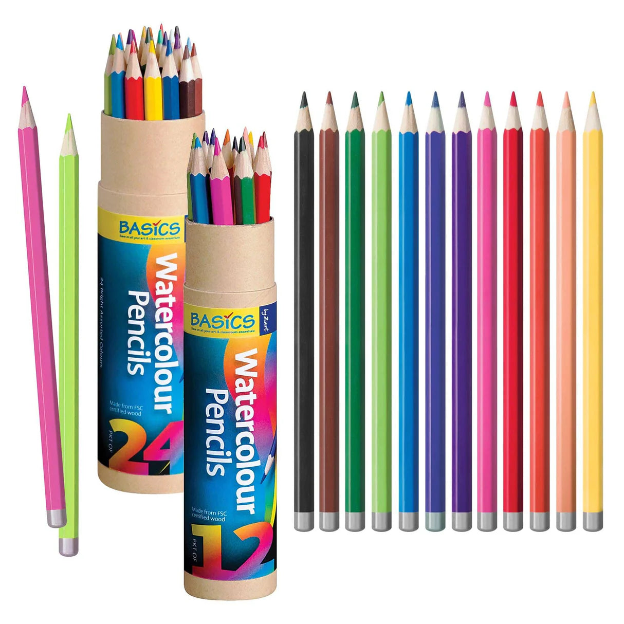 EC - Coloured Watercolour Pencils- 12 Pack