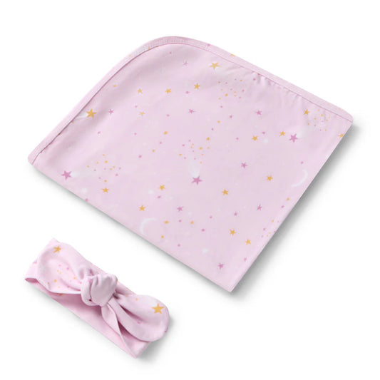 Snuggle Hunny - Twinkle Jersey Wrap & Beanie Set