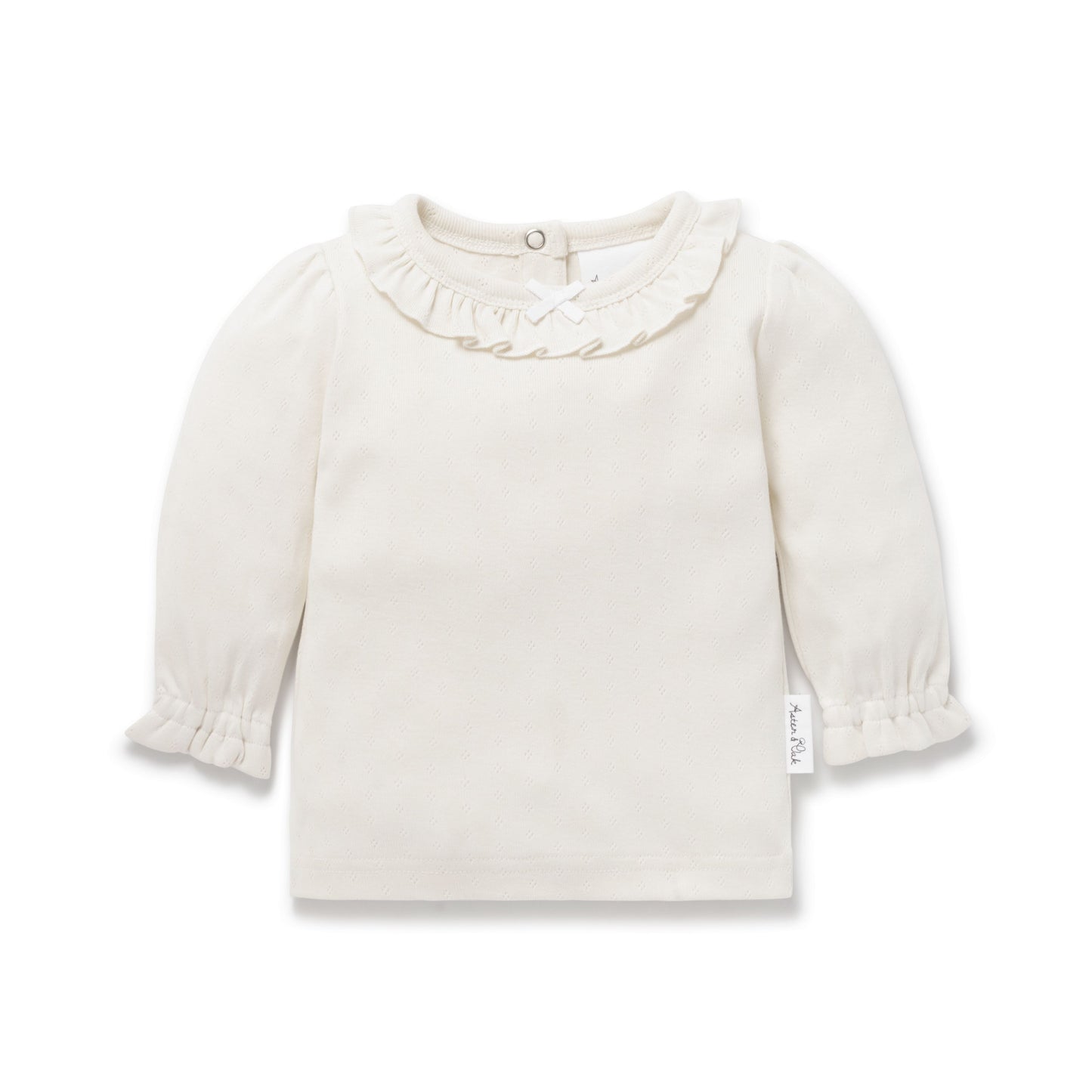 Aster and Oak - Ivory Pointelle Top