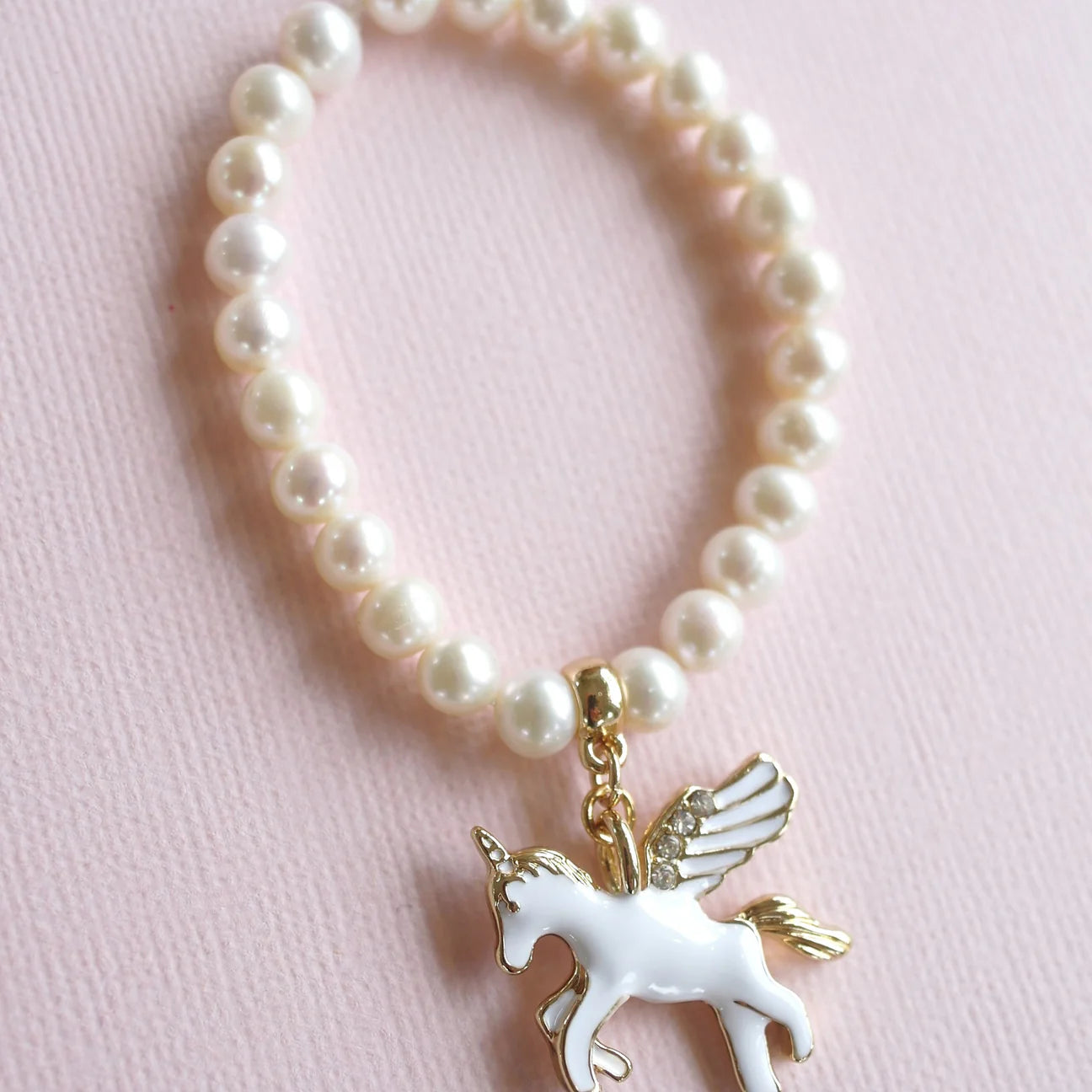 Lauren Hinkley - Pearl Bracelet with Unicorn
