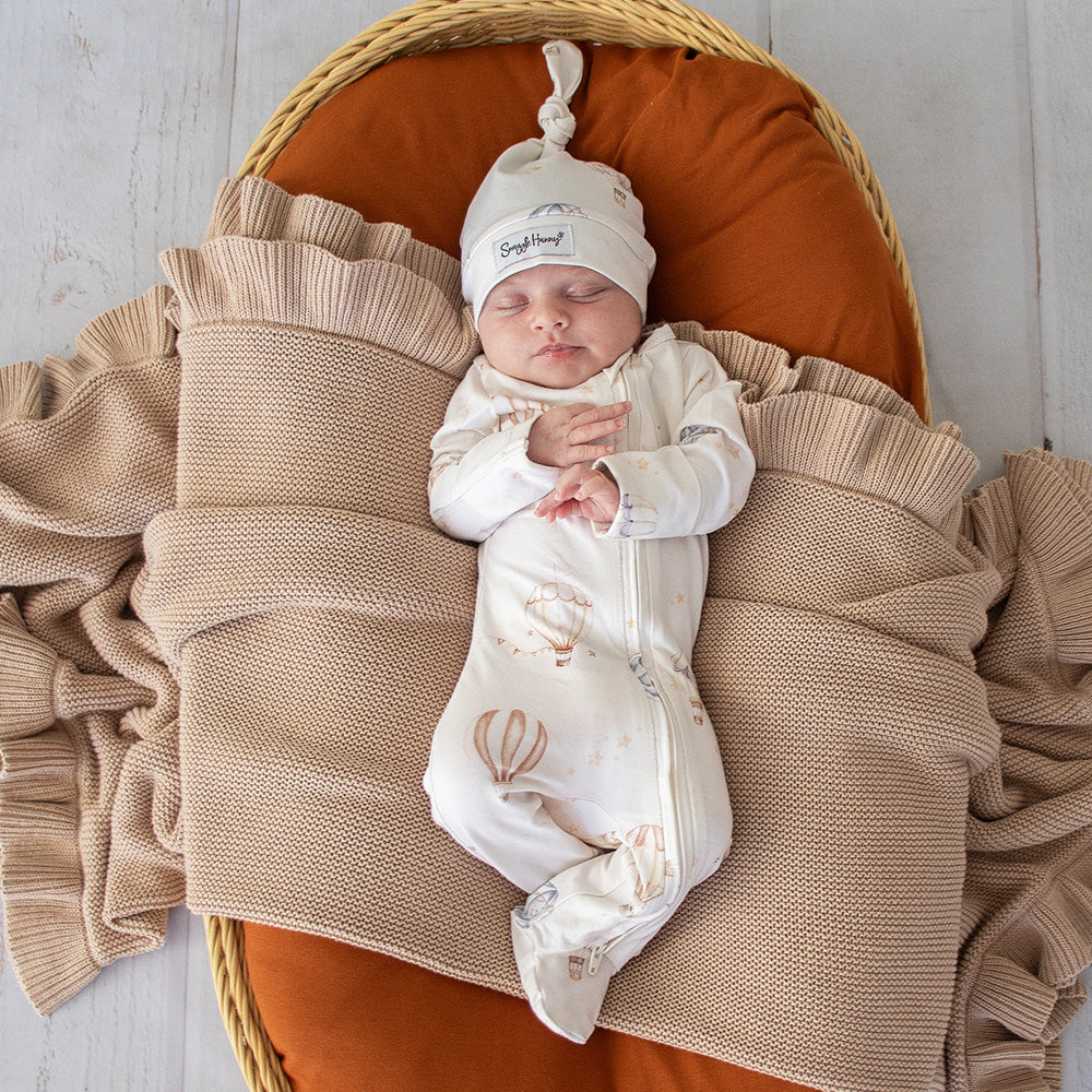 Snuggle Hunny - Up & Away Organic Snuggle Sleepsuit Zip Footie