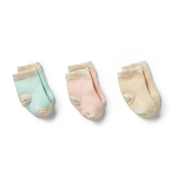 Wilson and Frenchy-Socks in a Box-Mint, Cream & Pink