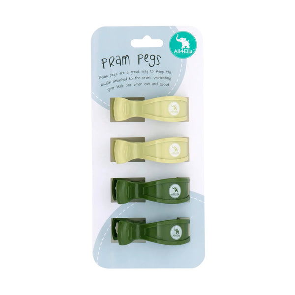 All4Ella- 4 Pack Pegs- Sage/Forest Green